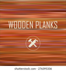 horizontal wooden planks vector texture for your design