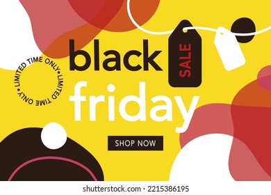 horizontal yellow abstract background black friday sale vector