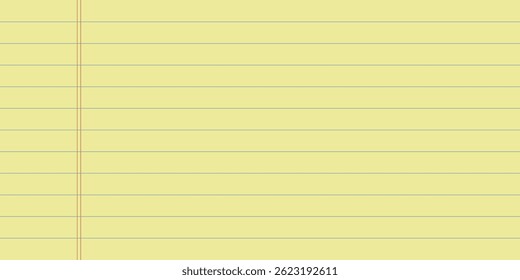 Horizontal yellow lined paper. Legal yellow paper. Lined paper
