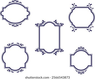 A horizontally oriented oval frame with decorative flourishes at the top and bottom.