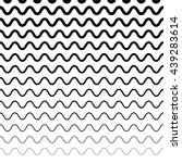 Horizontally repeatable irregular wavy lines. Billow, ripply, undulating lines.
