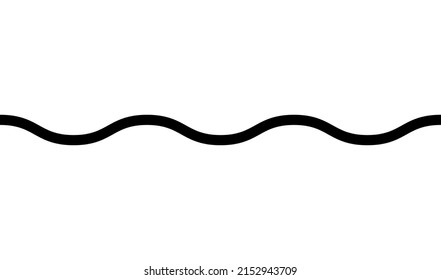 Línea ondulada, ondulada, ondulada, ondulada y zag, de banda repetible horizontal
