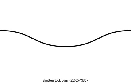 Horizontally repeatable wavy, waving, wave, billowy and zig-zag line, stripe