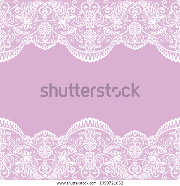 Horizontally Seamless Pink Lace Background Lace Royalty Free