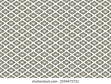 Horizontally And Vertically Repeatable Japanese Seamless Vintage Pattern Isolated On A Background. Vector Illustration. 