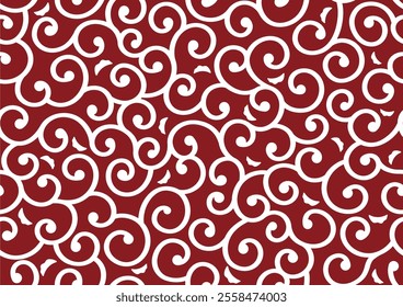 Horizontally And Vertically Repeatable Vector Seamless Japanese Vintage Pattern.
