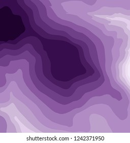 Horizontals of relief of the park territory in violet tones