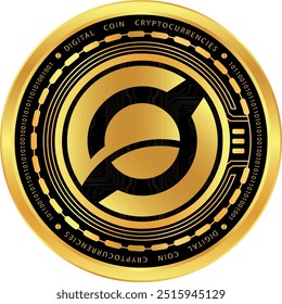 horizon-zen cryptocurrency illustrations on abstract background. 3d illustrations.