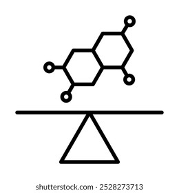 Hormonhaushalt Symbol Linie Vektorgrafik