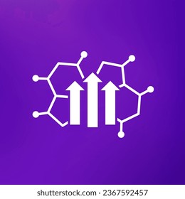 hormonal boost icon, hormone booster vector