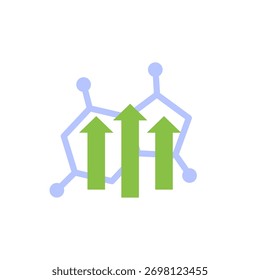 hormonal boost icon on white, vector
