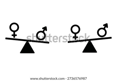  hormonal imbalance scale with sign icon vector for web design	
