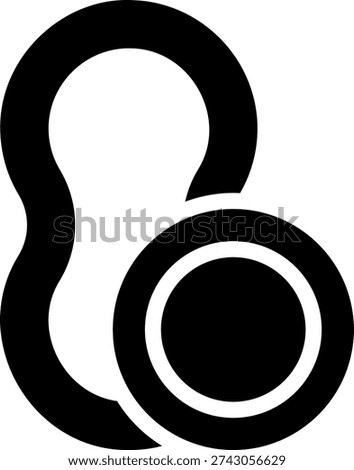 hormonal ring glyph icon illustration vector
