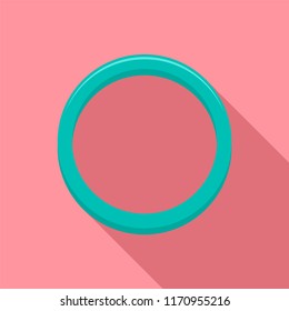 Hormonal ring icon. Flat illustration of hormonal ring vector icon for web design