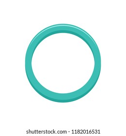 Hormonal ring icon. Flat illustration of hormonal ring vector icon for web design