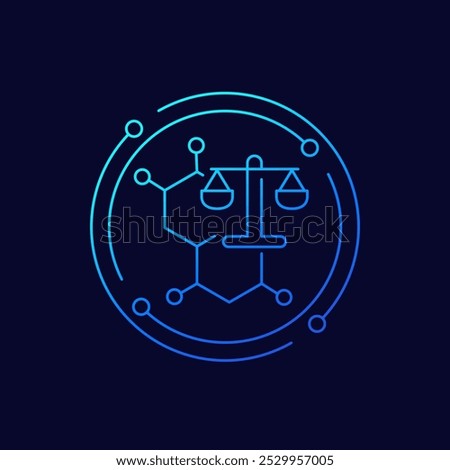 hormone balance icon in line design