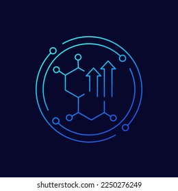 hormone boost icon, linear design