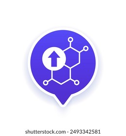 Hormon Boost Icon mit einem Molekül
