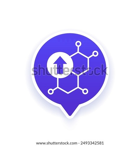 hormone boost icon with a molecule