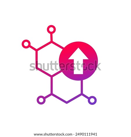 hormone boost icon on white, vector