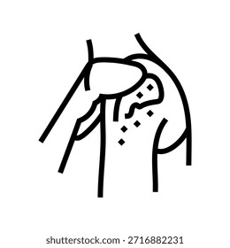 hormone cream application line icon vector. hormone cream application sign. isolated contour symbol black illustration