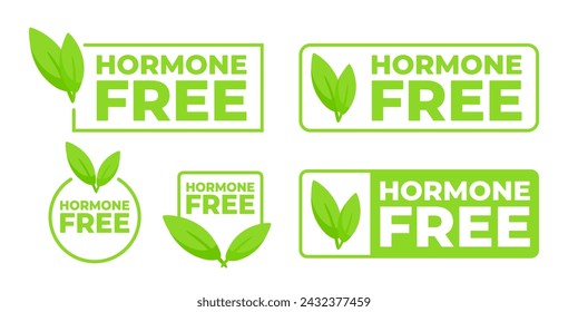 Hormone free grunge rubber stamp on white background, vector illustration