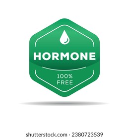 (Hormone free) label sign, vector illustration.