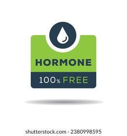 (Hormone free) label sign, vector illustration.