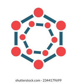 Hormone Glyph Two Color Icon For Personal And Commercial Use.
