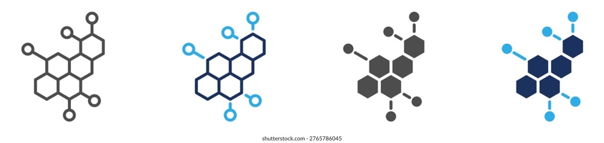 hormone icon set multi concept