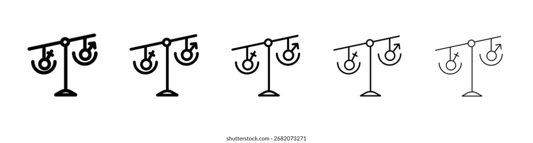 Hormone imbalance icon black and white vector sign
