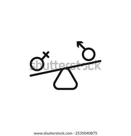 Hormone imbalance icon Isolated flat vector in outline
