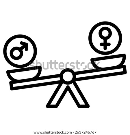 hormone imbalance icon Simple thin line stroke