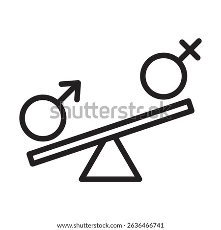Hormone imbalance icon Thin line illustration