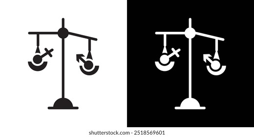 Ilustración de línea delgada plana de Vector de ícono de desequilibrio hormonal