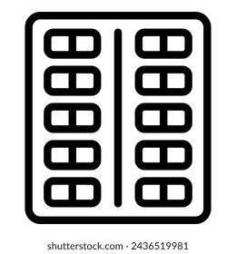 Hormone pills icon outline vector. Female oral contraceptives pack. Avoid fertilization period