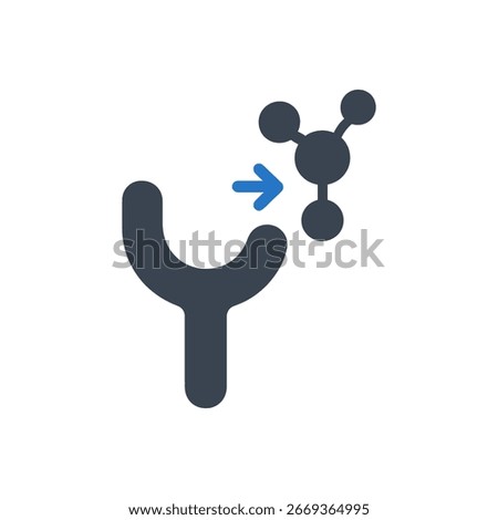 Hormone Receptor Activation Icon Isolated On White Background