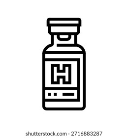 hormone replacement therapy injection line icon vector. hormone replacement therapy injection sign. isolated contour symbol black illustration