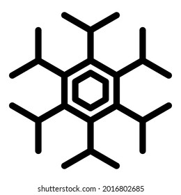 Hormones celule icon. Outline hormones celule vector icon for web design isolated on white background