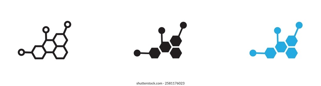 hormones icon black white vector outline