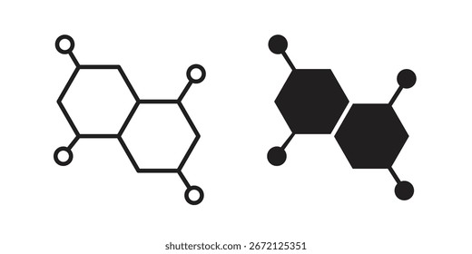 Icono de hormonas Gráfico de Vector en blanco y negro