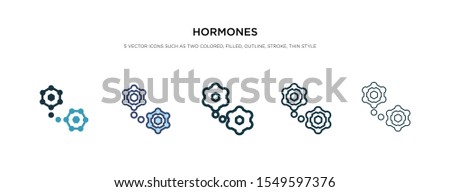 hormones icon in different style vector illustration. two colored and black hormones vector icons designed in filled, outline, line and stroke style can be used for web, mobile, ui