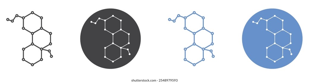 Hormone Symbol flache Linie Symbol gesetzt.