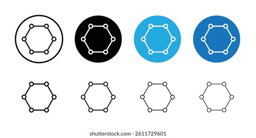hormones icon Flat simple outline set