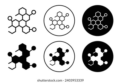 Hormones icon. genetic estrogen chemical imbalance chemistry formula molecule structure sign set. medical pharmacy hormonal collagen balance of testosterones level molecular formula symbol.  