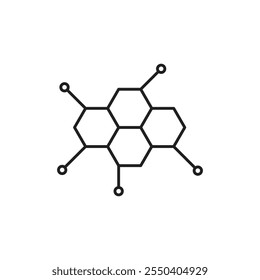 Hormone Symbol lineares Logo einzeln