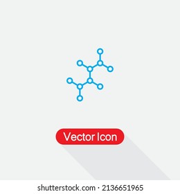 Hormones Icon, Molecule Icon Vector Illustration Eps10