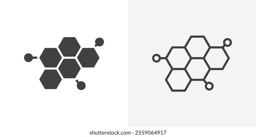 Hormones icon. outlined vector style.