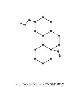 Hormones icon Simple thin line flat symbol