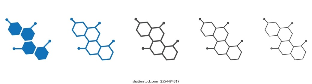 Hormones icon vector set collection for web